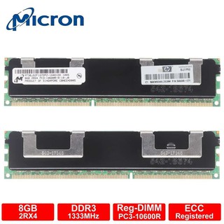 Micron 8GB 2RX4 PC3-10600R DDR3-1333M​Hz 240Pin 1.5V ECC Registered Server Memory RAM