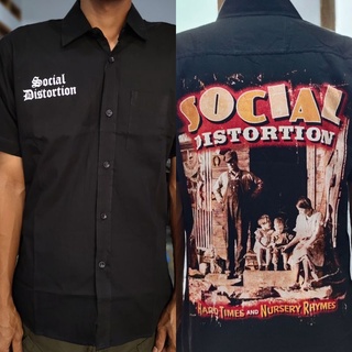 เสื้อเชิ้ต ลาย SOCIAL DISTORTION สไตล์พังก์