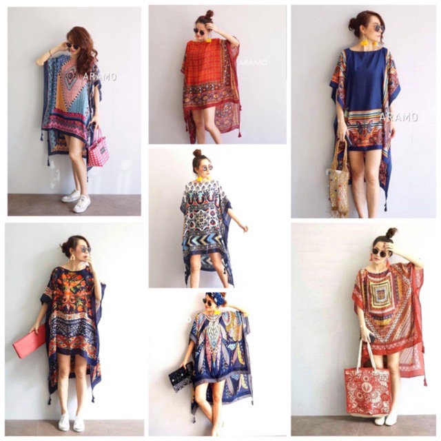 เดรสโบฮีเมียน สีม่วง สินค้าพร้อมส่ง