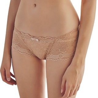 Skinn intimate กางเกงในรุ่น Boyshorts Lace Hips Up Panty สี้เนื้อ (Made in Korea)