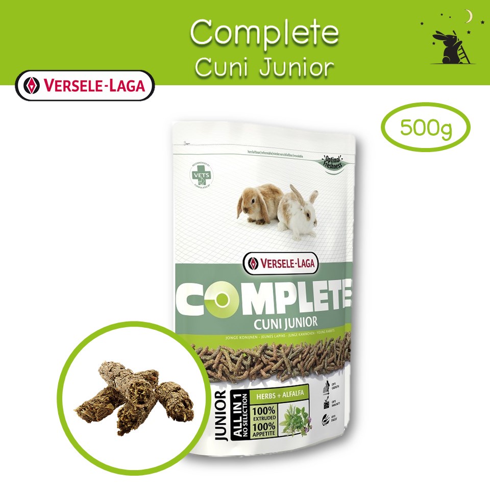 [📢 โปรโมชั่น 1 แถม 1 จำนวนจำกัด ⏰] Complete Cuni Junior อาหารกระต่าย วัยเด็ก ขนาด 500g แบรนด์ Versele-Laga