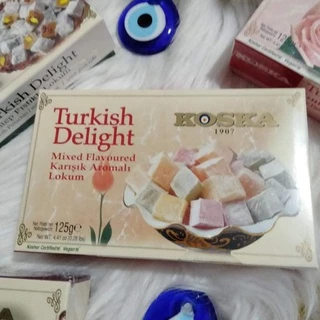 (พร้อมส่ง) เตอร์กิช ดีไลท์ Turkish Delight ขนมหวานชื่อดังจากประเทศตุรกี Turkey ขนาด 125 กรัม รสคละรส Exp.11 2026