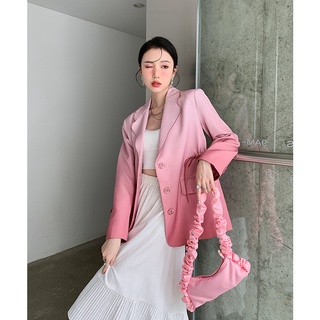 MANSA pink purple blazer เบลเซอร์สีชมพู ชุดสูทแฟชั่น