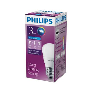 PHILIPS หลอดไฟ LED 3-25W E27 6500K กำลัง 3 วัตต์ Daylight