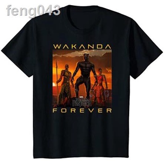 ♣CX Marvel Black Panther ภาพยนตร์ Wakanda Forever Graphic เสื้อยืดเสื้อยืดขนาดใหญ่เสื้อ t สำหรับชายหญิงเสื้อ vintage เสื