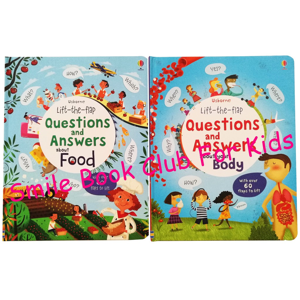 Usborne Lift The Flap - Questions and Answers About Food / About Your Body (2 Books) (UK IMPORT/NOT FAKE COPY)
