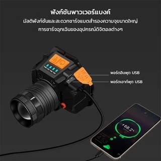 (พร้อมส่ง)ไฟฉายคาดหัวแบบเซนเซอร์ ใช้ได้นานมีคุณภาพ พร้อม3โหมด ไไฟฉายคาดหัวกันน้ำได้