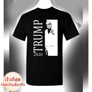 คอลูกเรือเสื้อยืดแขนสั้นลําลอง คอกลม พิมพ์ลาย Donald Keep America Great MAGA แฟชั่นเรโทร สไตล์เกาหลี สําหรับผู้ชาย 2020