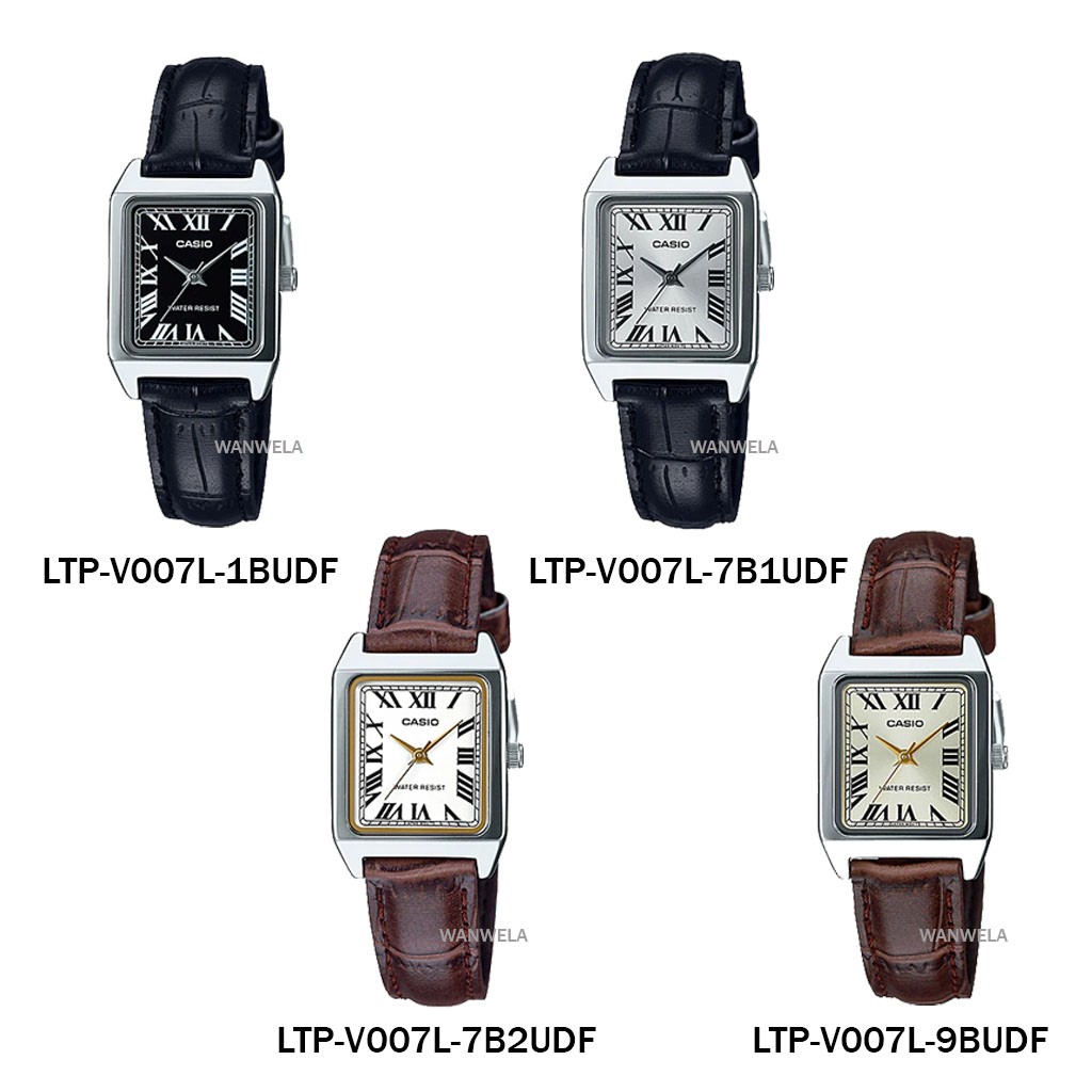 ของแท้ นาฬิกาข้อมือ Casio ผู้หญิง รุ่น LTP-V007 สายหนัง