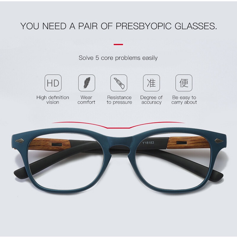 แว่นอ่านหนังสือ Long glasses reading glasses glass lenses full frame