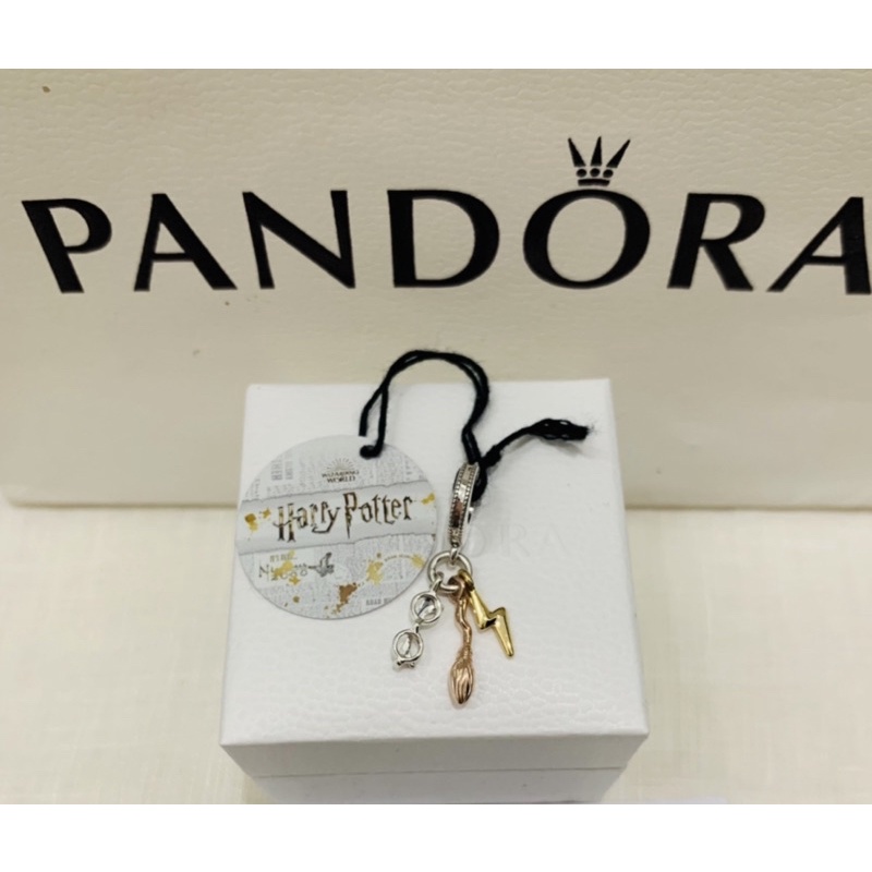 Pandora Harry Potter glasses, nimbus2000, lightning charm แท้100%