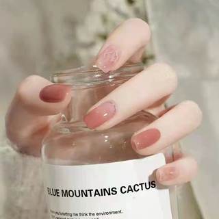 【พร้อมส่ง】เล็บปลอมน่ารัก เล็บปลอมสีเจล24ชิ้น เล็บปลอมสำเร็จรูป ใหม่เล็บปลอมกันน้ำ มีลายให้เลือกหลากหลาย