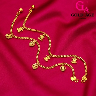 Ga เครื่องประดับแฟชั่น สร้อยข้อมือ ชุบทอง 24k ลายดอกไม้ สไตล์เกาหลี สําหรับผู้หญิง