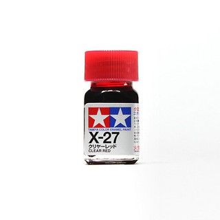 Tamiya Enamel Color 80027 X-27 Clear Red (Gloss Clear) 45135262 (สี)