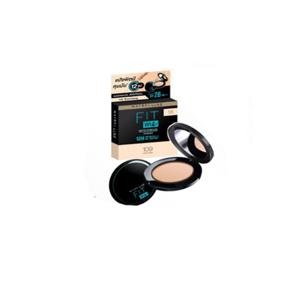 Maybelline Fit Me Matte + Poreless Powder แป้งพัฟ เมย์เบลลีน ฟิตมี แมทท์ พอร์เลสพาวเดอร์ 109 (6 กรัม