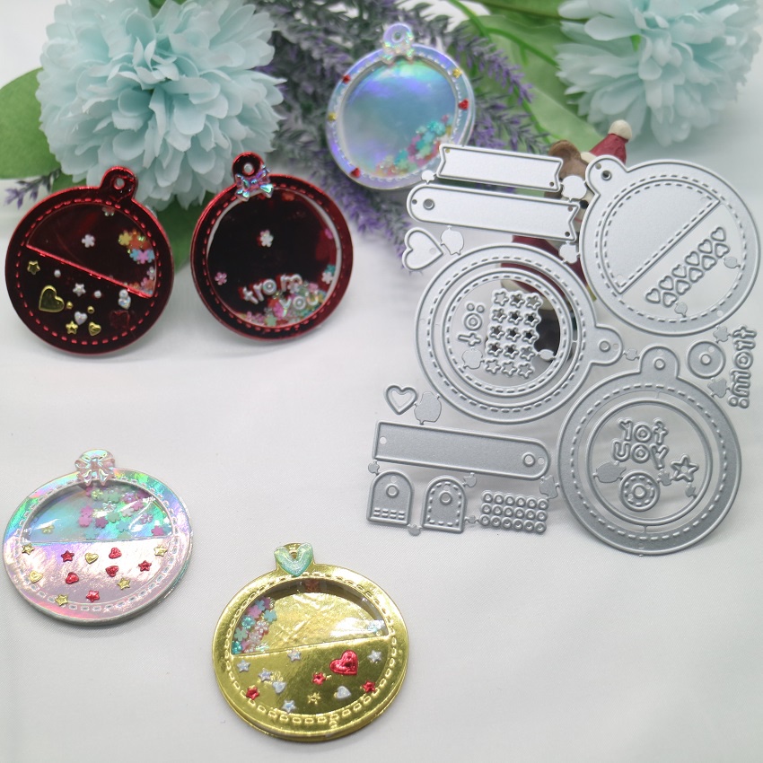 ตัดโลหะตายคริสต์มาสกระดาษลายนูนลายฉลุสมุดการ์ดอวยพร DIY หัตถกรรม Die Cuts
