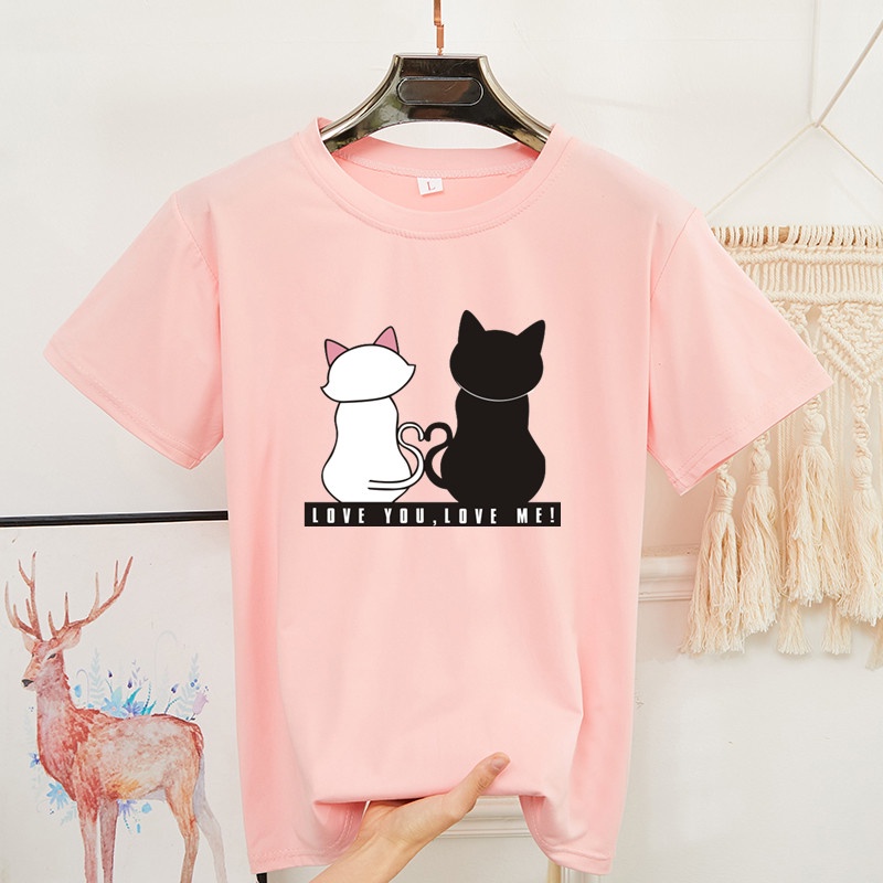 BK-231-SHORT เสื้อยืดแขนสั้นพร้อมส่ง ลายการ์ตูน ขายดีตามเทรนต์ ลายน่ารัก สีสันสดใส่น่ารัก ใส่ได้ทั้งหญิงและชาย (S-XXL)