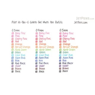 Pilot Coleto 15 สี ไส้ ขนาด 0.5 mm ของแท้นำเข้าจากประเทศญี่ปุ่น