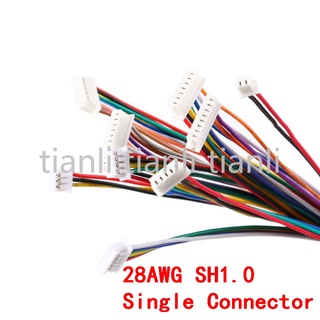 สายเคเบิลเชื่อมต่อ SH 1.0 SH1.0 JST 2 3 4 5 6 7 8 9 10 Pin 28AWG 10 ซม. 5 ชิ้น