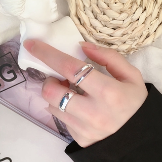 แหวนแฟชั่น Hip Hop Minimalist Ring Fashion Jewelry Cold Style Ring Size ปรับขนาดได้