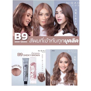 ครีมย้อมผม Nigao นิกาโอะ B9 Smoky Brown