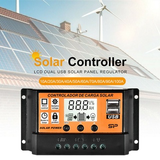 100A LCD MPPT/PWM Solar Panel Battery Regulator Charge Controller Dual USB