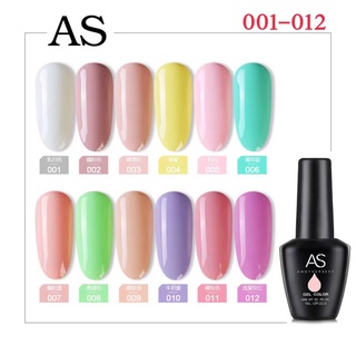 สีเจล As 15ml. สีพื้น 001-024 สีเจลคุณภาพ สีเจลแท้จากโรงงาน ราคาขาย ส่ง / ปลีก