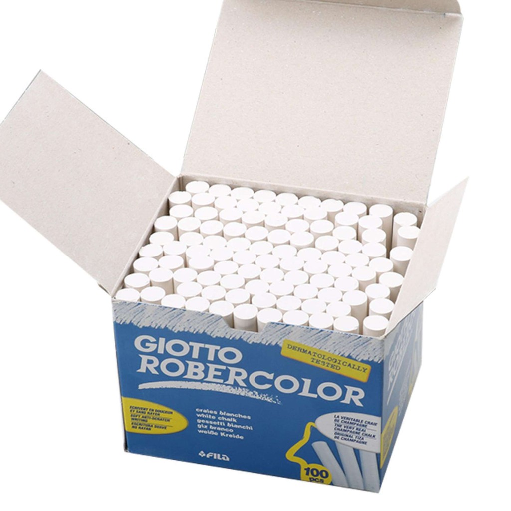 Giotto Robercolor กระดานดําชอล์ก สีขาว - กล่อง 100 ชิ้น