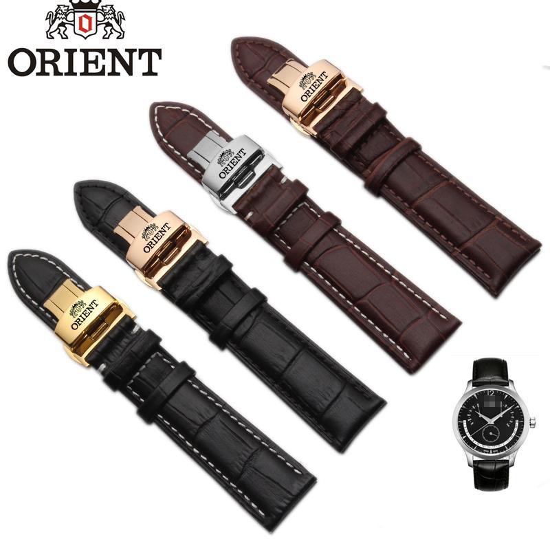 Orient สายนาฬิกาหนัง หัวเข็มอัตโนมัติ อุปกรณ์เสริมสายนาฬิกา
