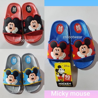 รองเท้าเด็ก Micky Mouse พื้นนุ่ม เบา สบายเท้า Mickyลายนูน