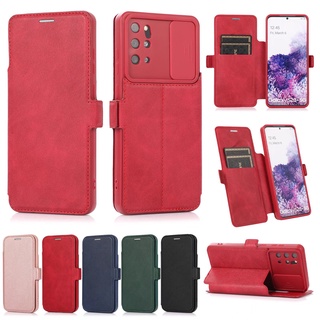 เคส Samsung Galaxy S20 S21 Plus Note 20 Ultra S21+ เคสหนังฝาพับ ฝาปิดโทรศัพท์พร้อมช่องเสียบการ์ด