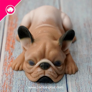 แม่พิมพ์วุ้น พิมพ์วุ้น พิมพ์ซิลิโคน 3d ลูกหมา French bulldog พิมพ์อาหลัว พิมพ์ฟองดอง กัมเพส ช็อกโกแลต