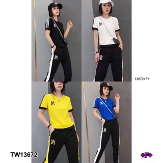 TW13672 ชุดวอร์ม ชุดสปอร์ต ชุดออกกำลังกาย ชุดเซต (อ่านก่อนสั่ง👇)