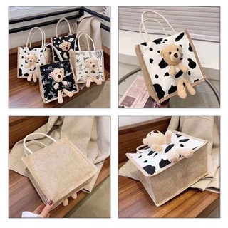 พร้อมส่ง!! 1-2วัน ส่งเคอรี่ กระเป๋าถือ ลายการ์ตูน น้องหมี มาใหม่ สุดฮิต baobao