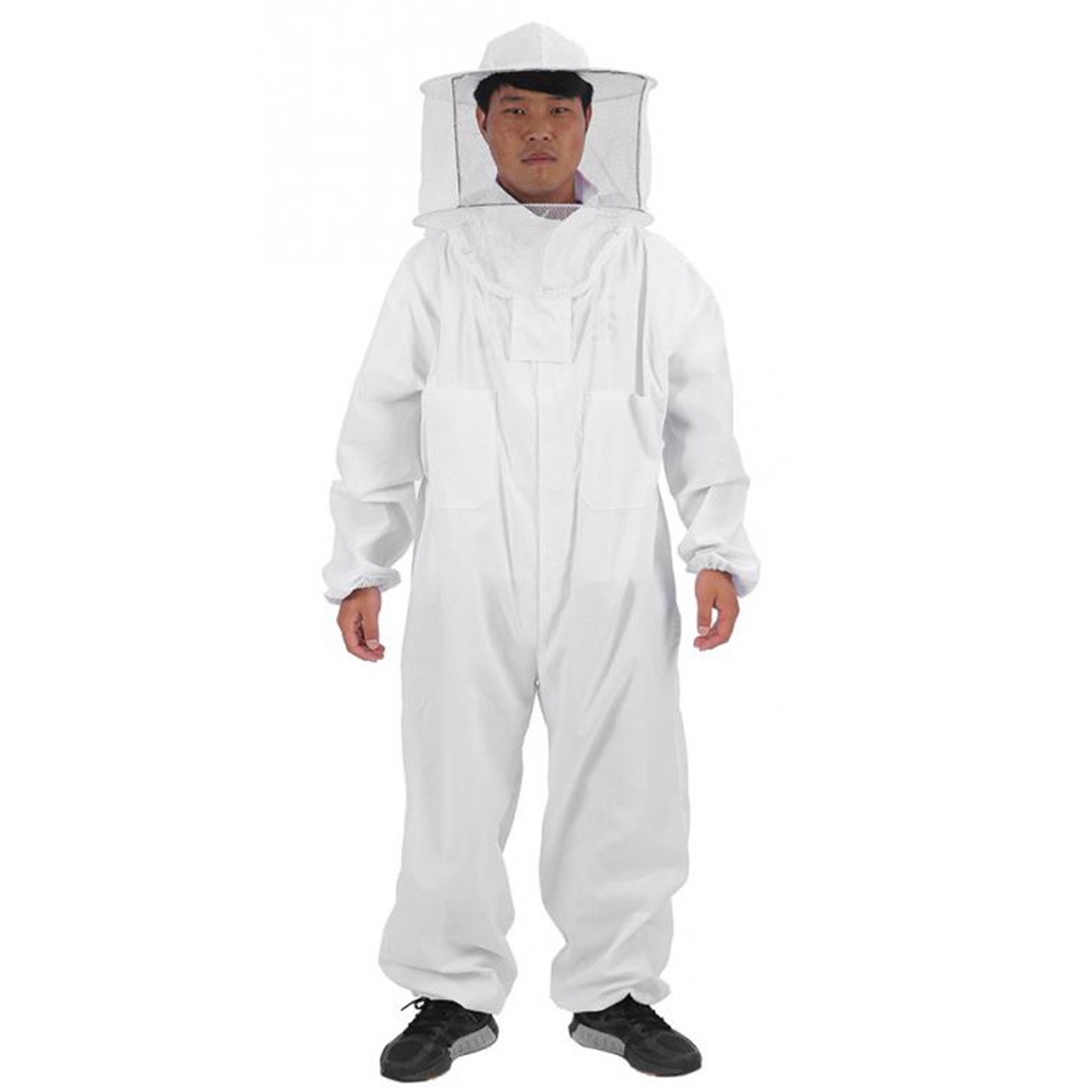 L XL XXL Professional Full Body Beekeeping Bee Keeping Suit Cotton w/ Veil Hood L XL XXL Professional Full Body Beekeeping Bee Keeping Suit Cotton w/ Veil Hood