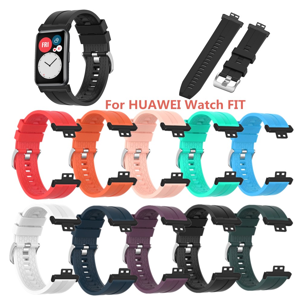 สายนาฬิกาข้อมือซิลิโคนสําหรับ Huawei Watch Fit Smart Watch