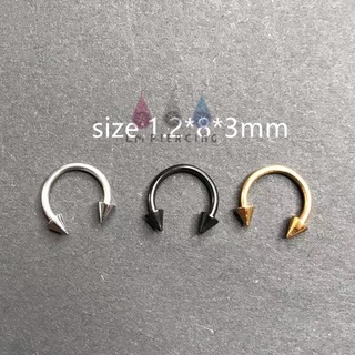 Rivet Horseshoe ring จิวหูสแตนเลส จิวคิ้ว จิวจมูก จิวปาก จิวเกือกม้า (ราคาต่อ1ชิ้น)