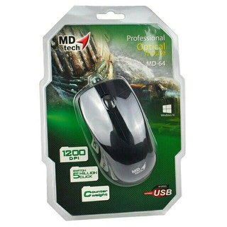 Mouse Optical MD-TECH MD-64 USB เม้าส์สาย สีดำ