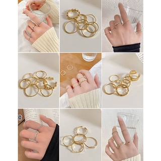 Ring Set Female Light Luxury Niche Design Simple and Refined Fashion Personality Opening Adjustable Ring