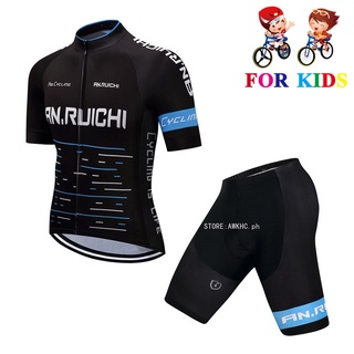 2022 style เสื้อปั่นจักรยานเด็ก Kid Cycling Clothing Cycling Clothes 2021 New Team Children  Cycling Clothing Sets Kids Road Bicycle Short Sleeve Cycling Jersey