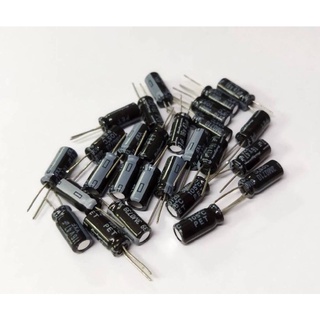 10ชิ้น C Capacitor Electrolyte 47uf 16V ไดมิเตอร์ 5*12 ตัวเก็บประจุ อิเล็กโทรไลต์ คาปาซิเตอร์