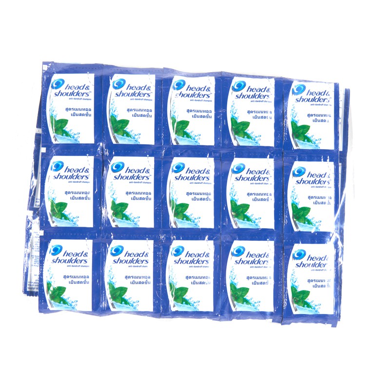 เฮดแอนด์โชว์เดอร์ แชมพู สูตรเมนทอล 5 มล. (60 ซอง) Head & Shoulders Menthol Shampoo 5 ml. (60 sachets