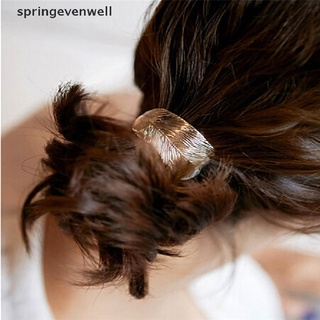 [springevenwell] ขายดี ยางรัดผม แบบยืดหยุ่น รูปใบไม้ สําหรับผู้หญิง