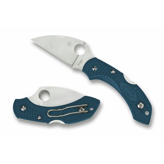 มีดพับ Spyderco Dragonfly 2 K390 Satin Wharncliffe Plain Blade, Blue FRN Handles (C28FP2WK390)