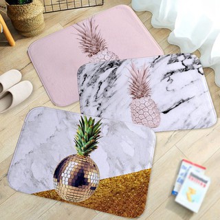 Simple Pineapple Marble Printing Bathroom Kitchen BathroomAnti-slip Floor Mat