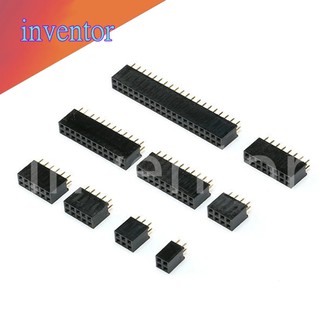 10 ชิ้น Double Row Pin Female Header Socket Pitch 2 . 54 มม. 2x2p 3p 4p 5 P 6 P 8 P 10p 12p 40p Pin อุปกรณ์เชื่อมต่อ