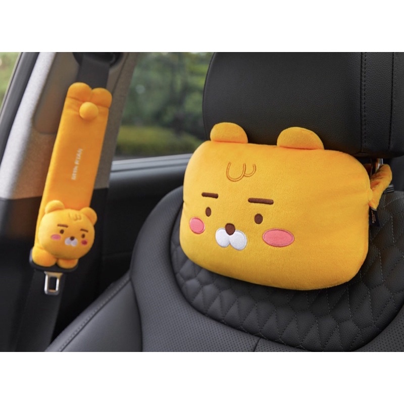 พร้อมส่ง Kakao Friends หมอนรองคอ ปลอกหุ้มเข็มขัดนิรภัย