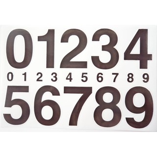 ตัวเลข 0 - 9 แบบ C สติ๊กเกอร์ กันน้ำ กันแดด แต่งรถ รถมอเตอร์ไซค์ รถแข่ง เลขที่บ้าน ตู้จดหมาย เลขที่เอกสาร งานตกแต่งอื่นๆ