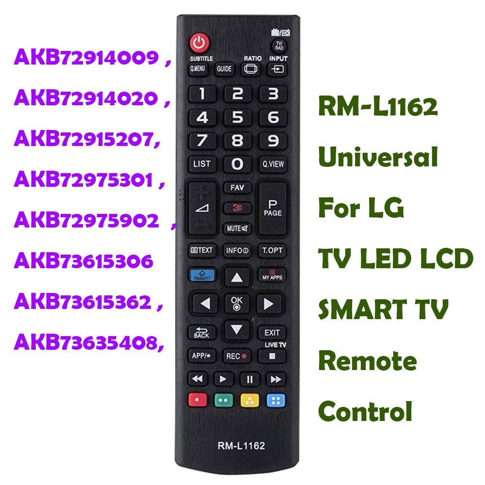 Usd สําหรับ LG RM-L1162 UNIVERSAL REMOTE CONTROL REPLACE 99% ของ Uesd สําหรับ LG LED LCD SMART TV รุ