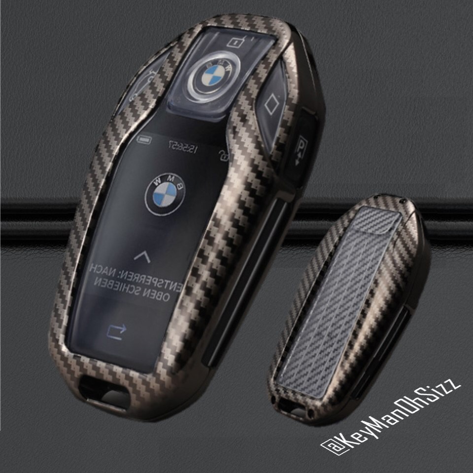 เคสโลหะรีโมท BMW LCD Screenัสดุคุณภาพโลหะ Alloy ลายเคฟล่า และปกป้อง